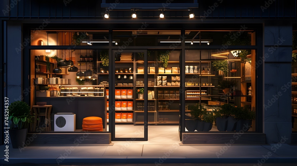 mockup on a shopfront mockup on a shopfront