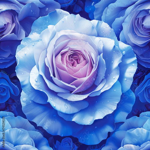 roses as a seamless tile, pattern background, ai generated