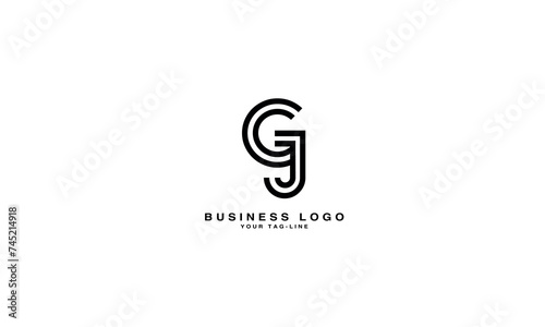 GJ, JG, G, J, Abstract Letters Logo Monogram