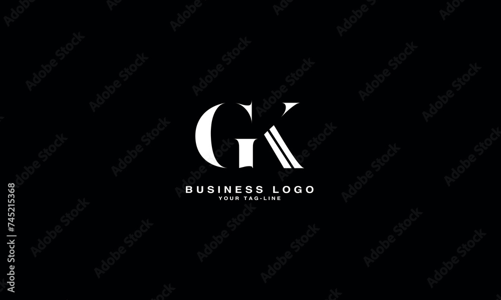GK, KG, G, K, Abstract Letters Logo Monogram GK, KG, G, K, Abstract Letters Logo Monogram
