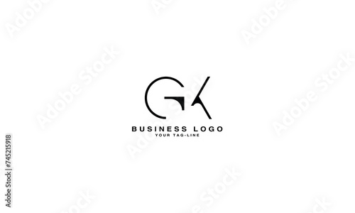 GK, KG, G, K, Abstract Letters Logo Monogram