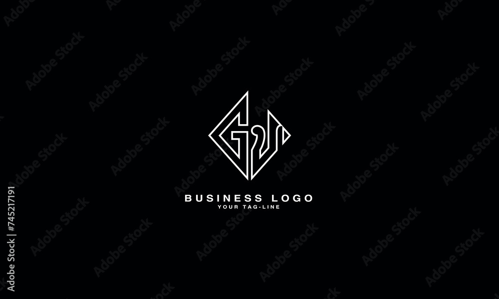 GJ, JG, G, J, Abstract Letters Logo Monogram GJ, JG, G, J, Abstract Letters Logo Monogram