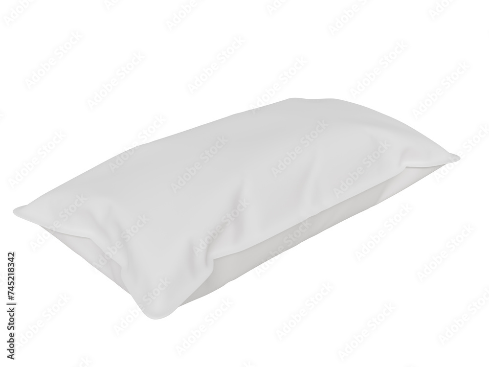 Naklejka premium Mockup white rectangular pillow. 3d render