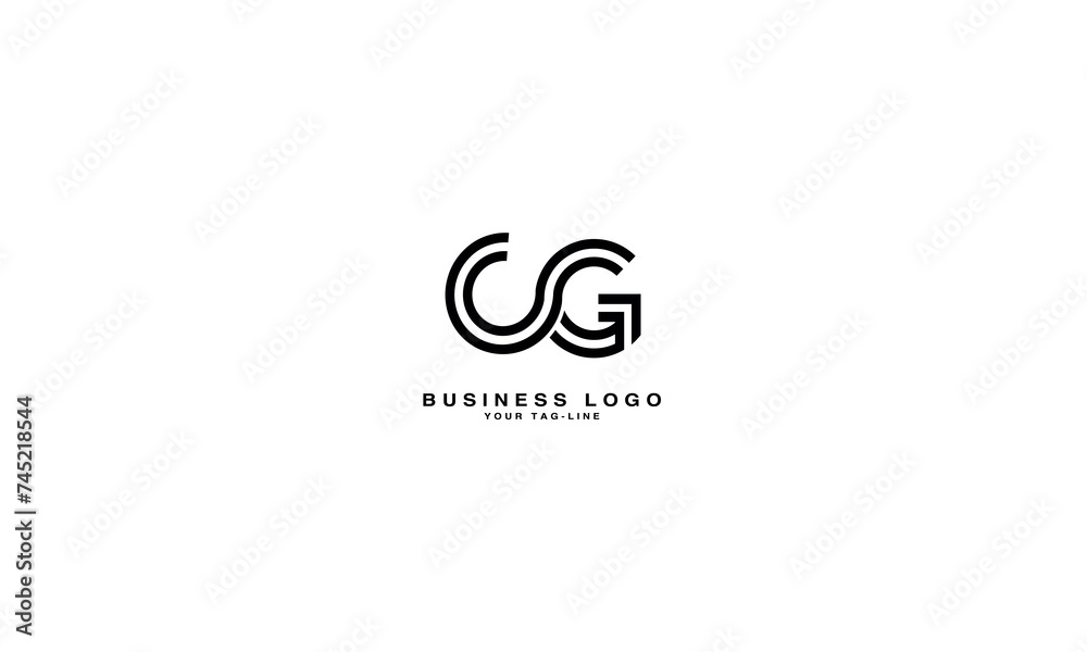 GC, CG, G, C, Abstract Letters Logo Monogram GC, CG, G, C, Abstract Letters Logo Monogram