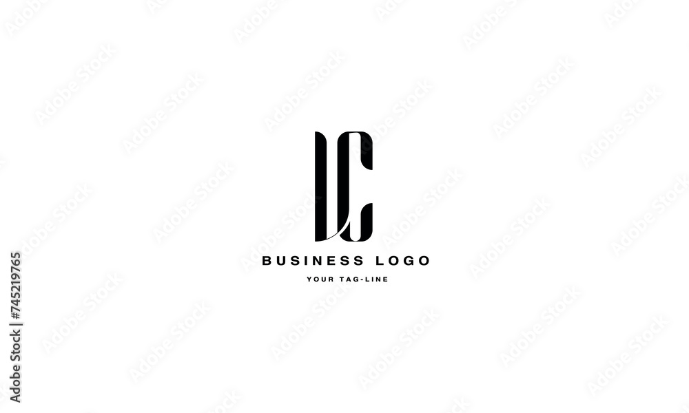 VC, CV, V, C, Abstract Letters Logo Monogram