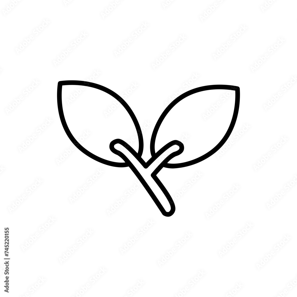 Fototapeta premium green tea line icon