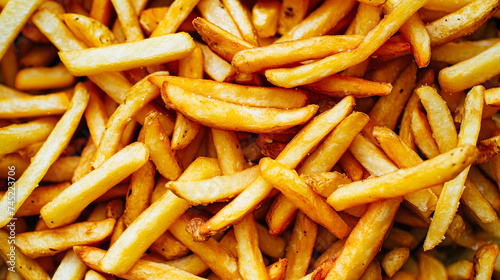 Pile of French Fries on Table