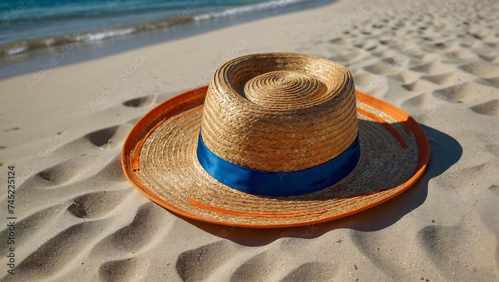 Letni Kapelusz Zapraszający na Plażę