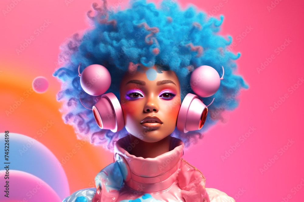 Dive into a vibrant digital utopia with this stunning artwork Dive into a vibrant digital utopia with this stunning artwork