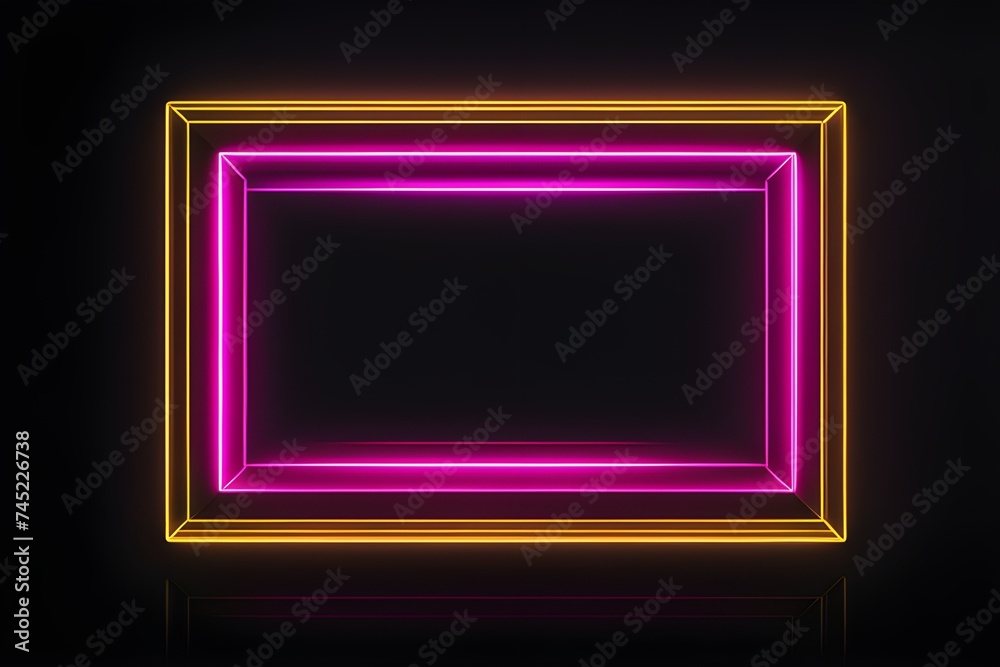 neon glowing frame neon glowing frame