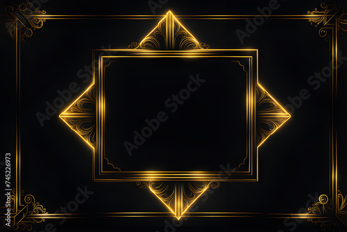 Obraz na płótnie neon glowing frame w salonie