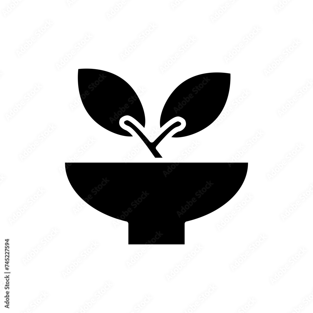 green tea glyph icon