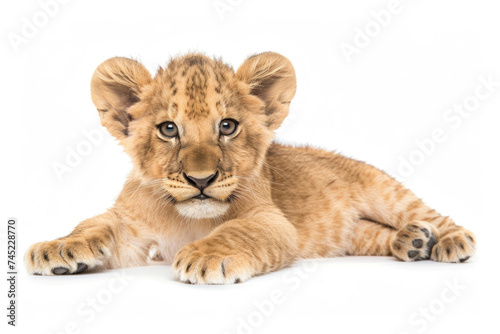 Cute lion cub with an expanded color palette