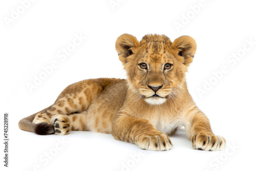 Cute lion cub with an expanded color palette