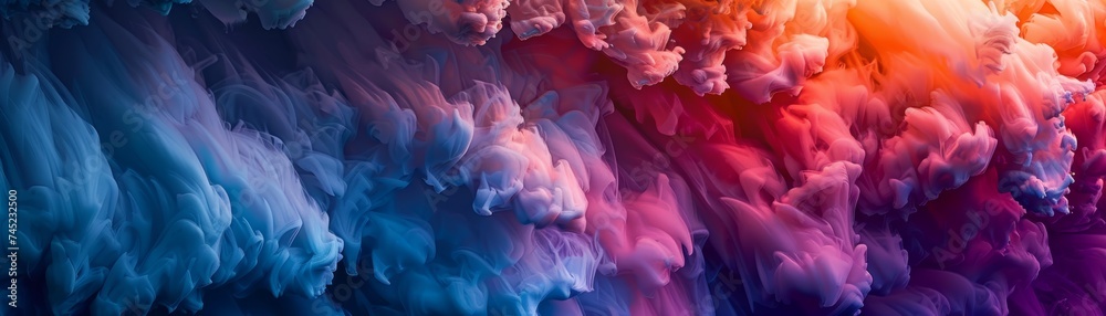 Abstract Smoke Waves in Gradient Hues generative ai Abstract Smoke Waves in Gradient Hues generative ai