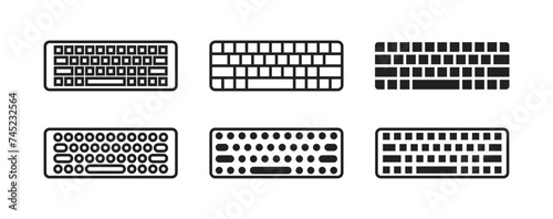 Keyboard icon set. Vector EPS 10