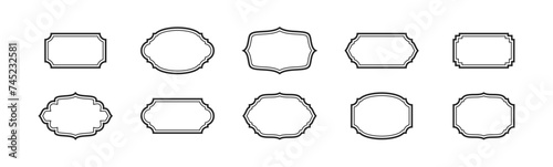 Vintage frames set. Vector EPS 10