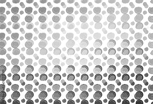 Light Silver, Gray vector pattern with lines, ovals.