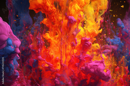 Dive into a vivid explosion of colors with this stunning abstract photo