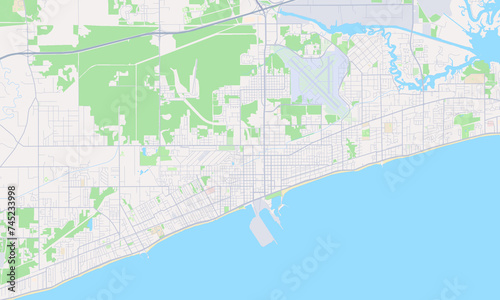 Gulfport Mississippi Map  Detailed Map of Gulfport Mississippi