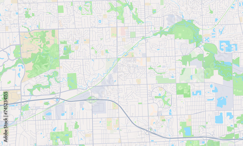 Rochester Hills Michigan Map, Detailed Map of Rochester Hills Michigan © Ben