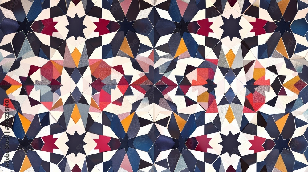 Obraz premium Geometric Abstract Mosaic Wall Design