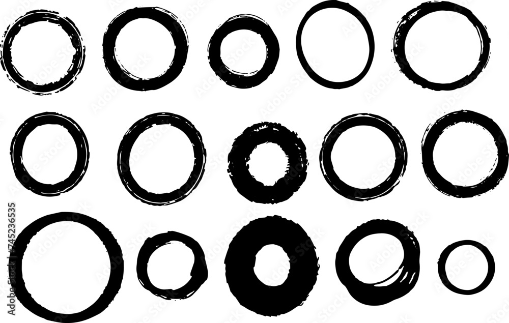 hand-painted circles, abstract drawing, clipart hand-painted circles, abstract drawing, clipart