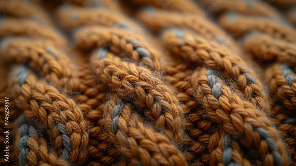 Artisan Knitwork Detail - Rich Textured Fiber for Crafting
