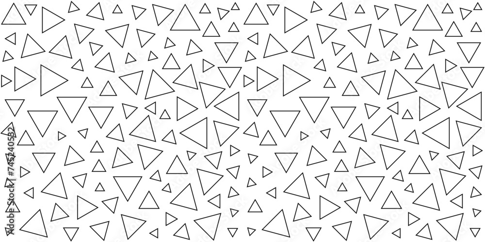 Vector Seamless Black And White triangle pattern, Abstract different size triangle Pattern Vector Seamless Black And White triangle pattern, Abstract different size triangle Pattern
