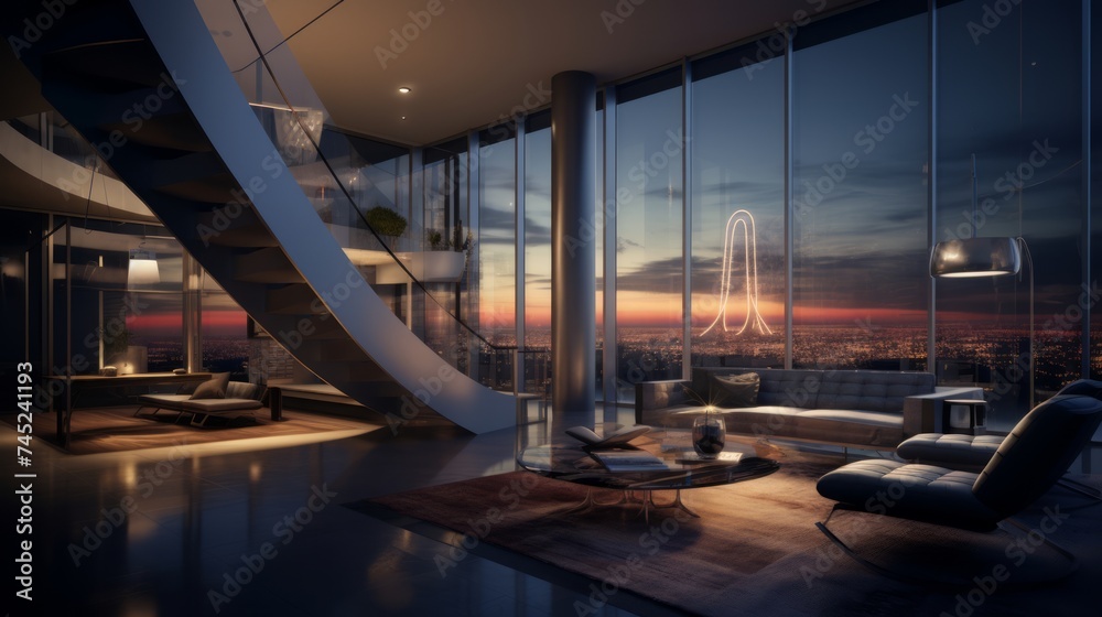 A closer look at Luxury Apartment Penthouse With Private Elevators