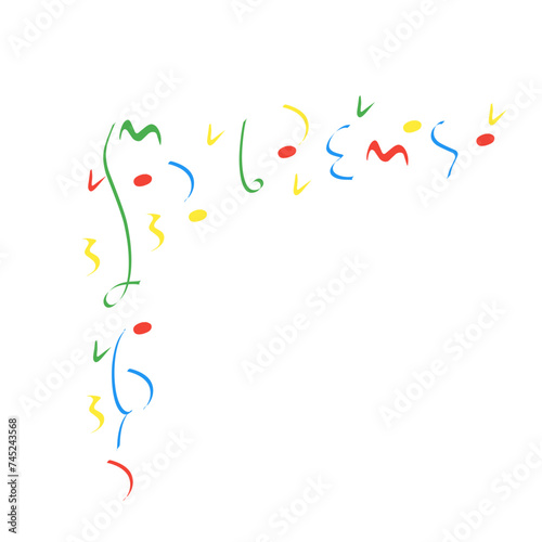 confetti party corner decoration