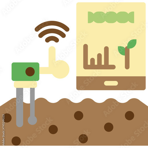 soil meter flat style icons photo