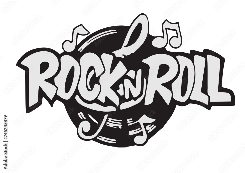 rock n roll music festival logo