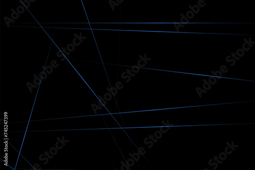 Abstract black with blue lines, triangles background modern design. Vector illustration EPS 10.