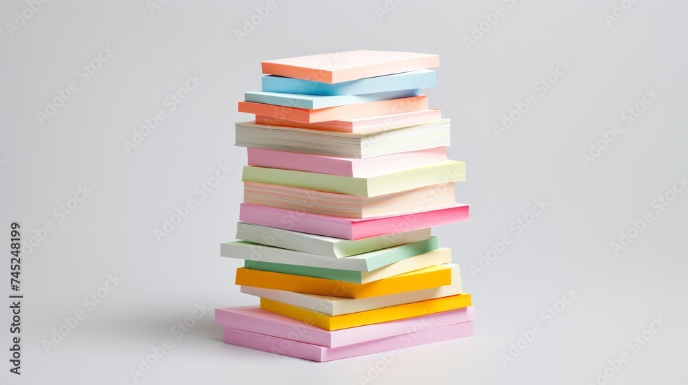 Stack of sticky notes in a pile Generative AI Stack of sticky notes in a pile Generative AI