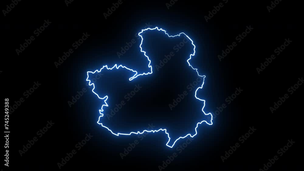 map of Albacete in spain with glowing neon effect map of Albacete in spain with glowing neon effect