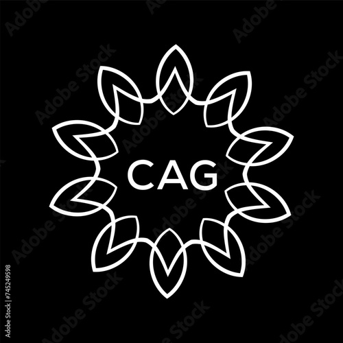 CAG Letter logo design template vector. CAG Business abstract connection vector logo. CAG icon circle logotype.
