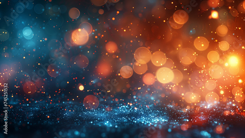 festive bokeh lights, with a dark background that sets off the warm, glowing flares of Christmas cheer.