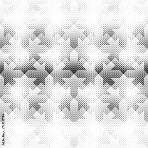 Geometric pattern in arabic style Zellij. Seamless in one direction