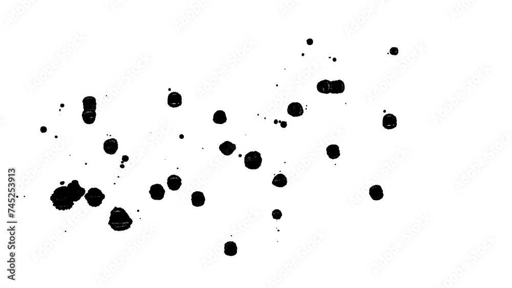 Background with splashes of black paint . on an empty background. PNG Background with splashes of black paint . on an empty background. PNG