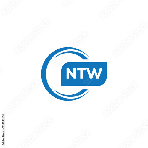 modern minimalist NTW initial letters monogram logo design © MstRomena