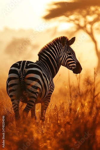 Zebra at Golden Hour