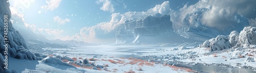 Ice Age landscapes, a frozen world of beauty and survival photo