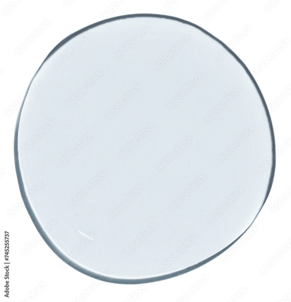 Transparent gel in the form of a circle on an empty background. PNG Transparent gel in the form of a circle on an empty background. PNG