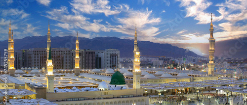 The Prophet's Mosque (Al-Masjid an-Nabawi). In the second (after Mecca) most holy place of Muslims. According to tradition, it was built in 622 by the Prophet photo