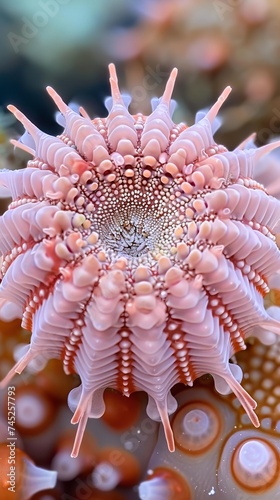 Sea urchin close-up, a small wonder of the marine world photo