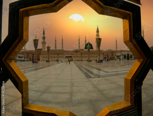 The Prophet's Mosque (Al-Masjid an-Nabawi). In the second (after Mecca) most holy place of Muslims. According to tradition, it was built in 622 by the Prophet photo