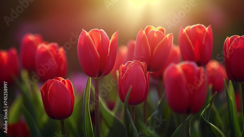 tulips in the garden #745258997