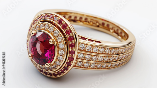 Ruby Ring With Diamonds