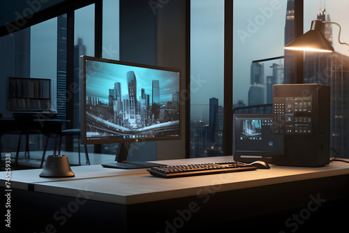 Sophisticated and High Performance HP Workstation in a Modern, Professional Office Setup © Addie